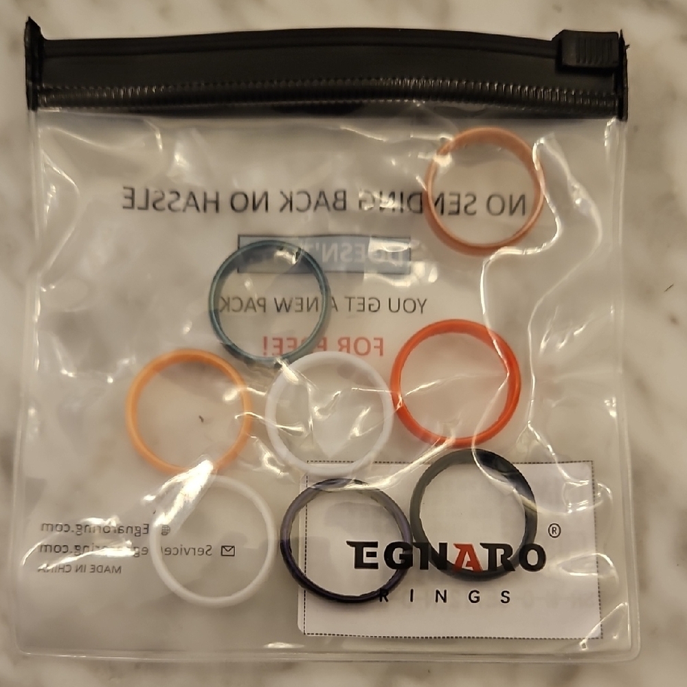 Egnaro Silicone Rings Set Of 8 Size 8